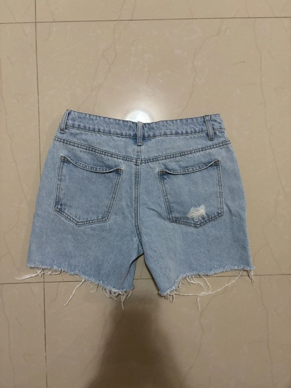 Light washed denim jorts